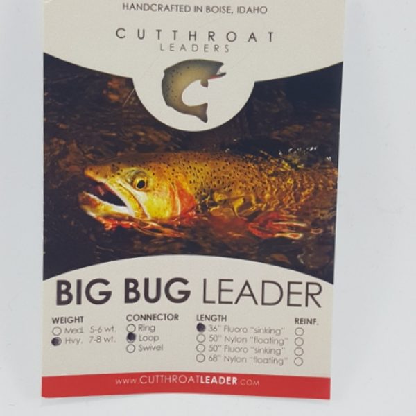 Cutthroat  - BIG BUG - Furled FluroCarbon Tapered Leader - USA
