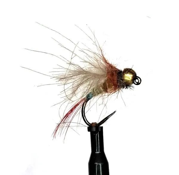 Tungsten Gold Head CDC Collar Red Tail Nymph