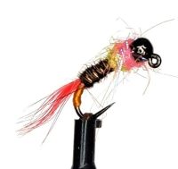 Tungsten Black Head Pink Collar Jig Nymph