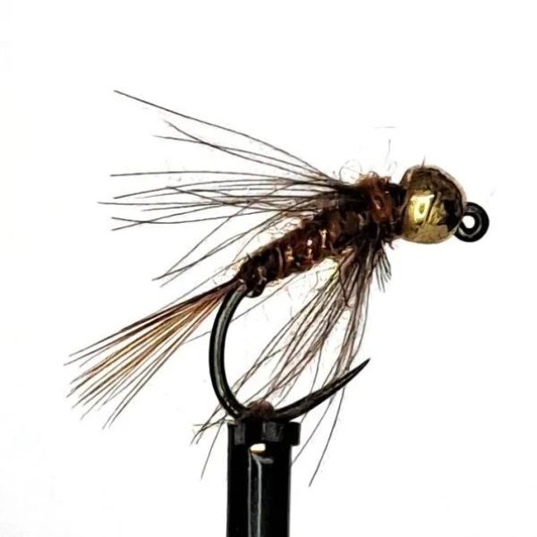 Tungsten Gold Head Brown Jig Nymph