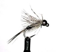 Tungsten Black Nickel Head Silver Ribbed Wet