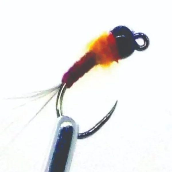 Tungsten Black Nickel Head Orange Collar Nymph